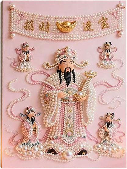 Unique DIY 3D Pearl Painting Dreamy, Creativity Adults Beginner DIY Paintings, Elegant Art Crafts Kit for Adults Teens, Home Wall Decor, Birthday Gift, Family Activity (Pink)