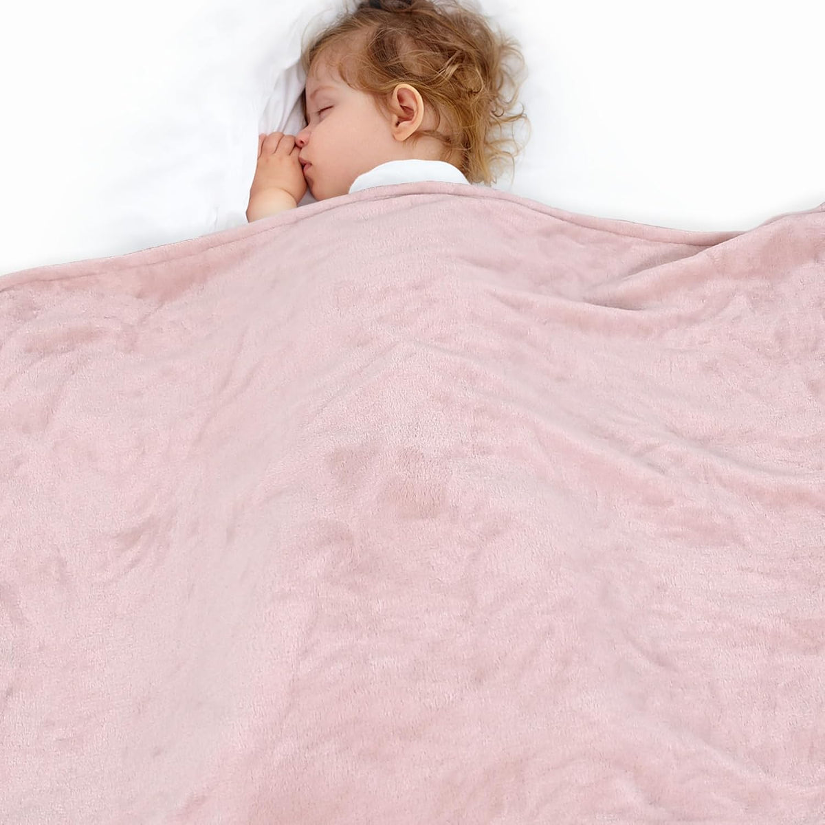 Baby Blanket Fleece Toddler Blankets for Boys and Girls, Soft Cozy Fluffy Small Baby Newborn Blankets for Crib, Stroller, Travel and Bed (Pink, 30x40 Inches)