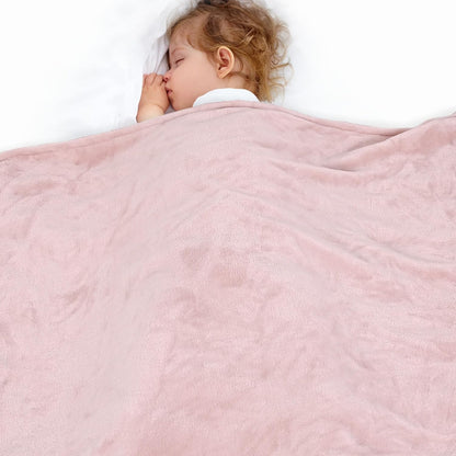 Baby Blanket Fleece Toddler Blankets for Boys and Girls, Soft Cozy Fluffy Small Baby Newborn Blankets for Crib, Stroller, Travel and Bed (Pink, 30x40 Inches)