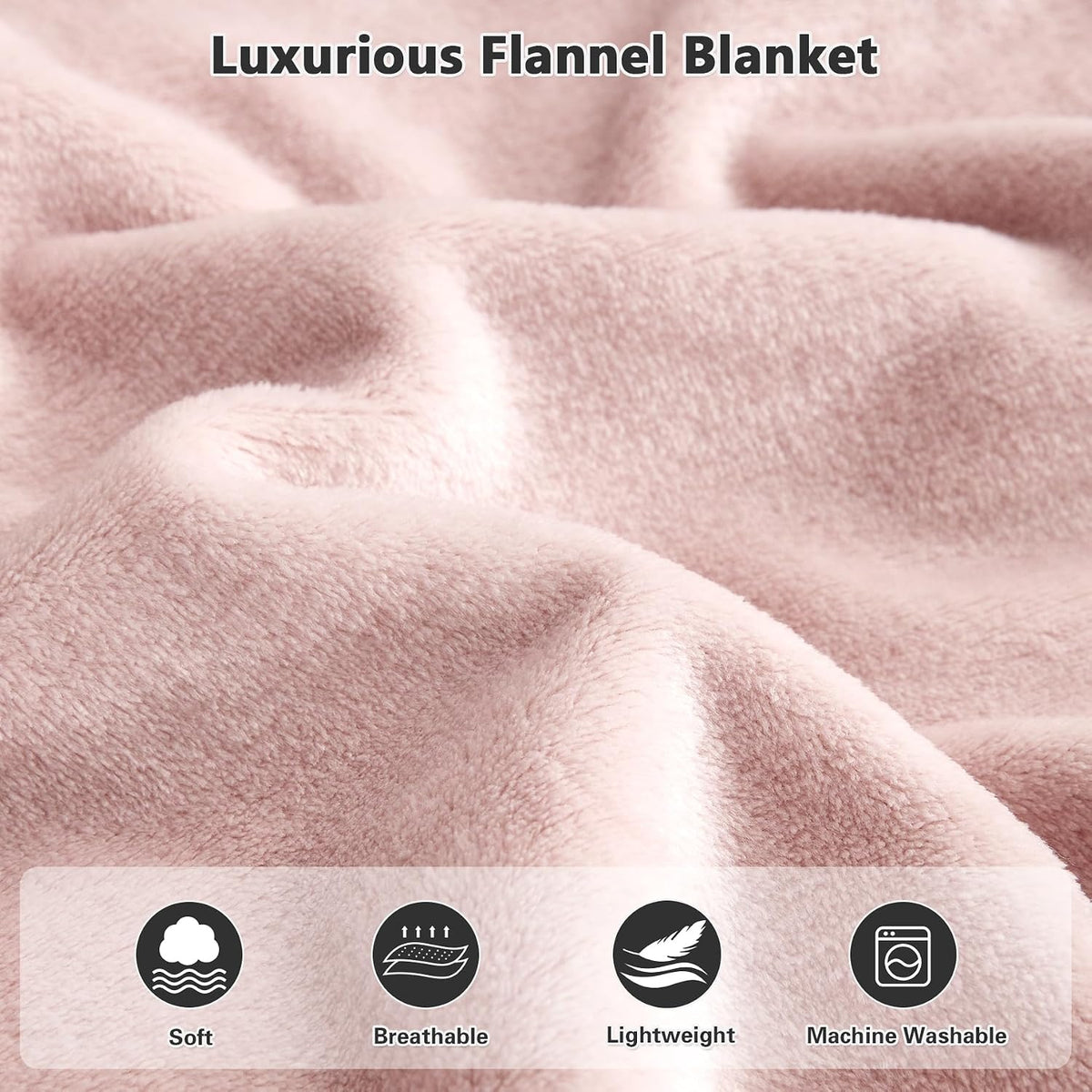Baby Blanket Fleece Toddler Blankets for Boys and Girls, Soft Cozy Fluffy Small Baby Newborn Blankets for Crib, Stroller, Travel and Bed (Pink, 30x40 Inches)