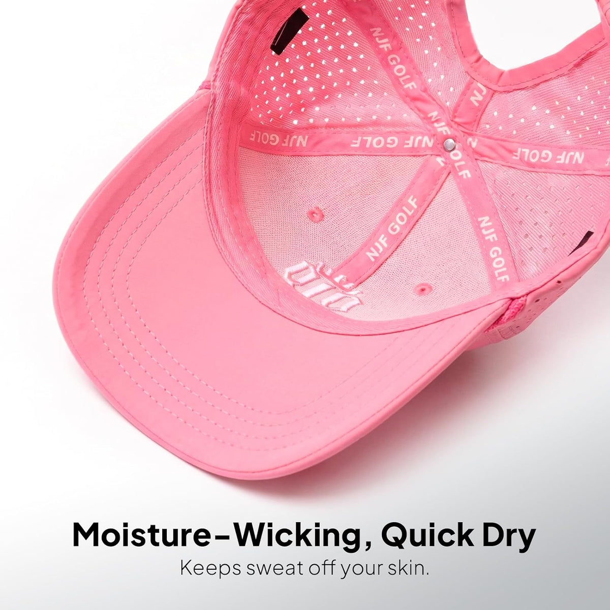 Hat for Women, Breathable Golfing Cap with Tee Holder & Magnetic Ball Marker, Adjustable Ponytail Golf Hats