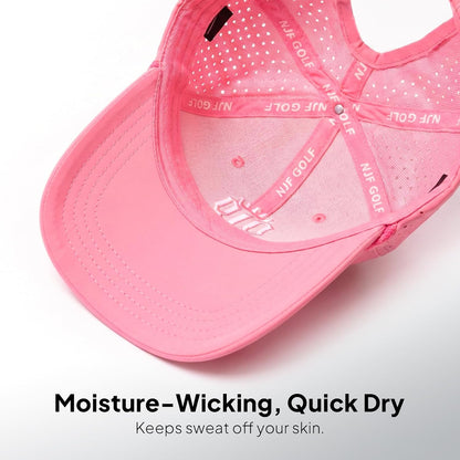 Hat for Women, Breathable Golfing Cap with Tee Holder & Magnetic Ball Marker, Adjustable Ponytail Golf Hats