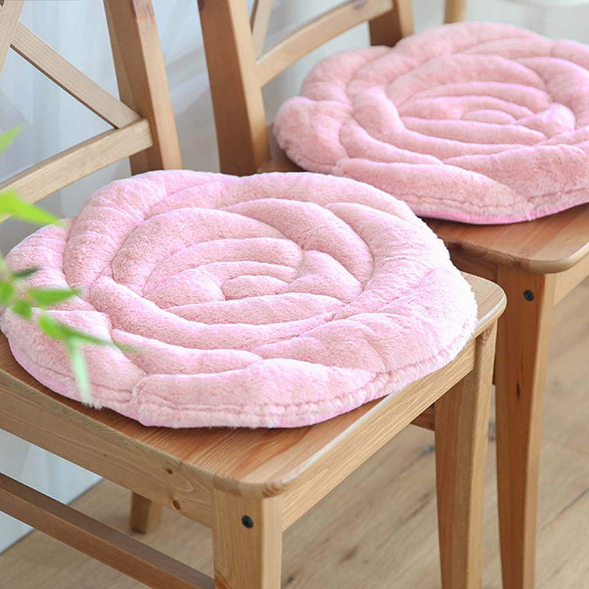 Soft Cozy Seat Cushion Plush Rose Seat Pad Seat Pillow Relieves Back Coccyx Sciatica and Tailbone Pain Relief Chair Cushions Chair Pads for Home Office Sofa (Pink)