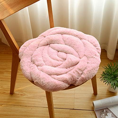Soft Cozy Seat Cushion Plush Rose Seat Pad Seat Pillow Relieves Back Coccyx Sciatica and Tailbone Pain Relief Chair Cushions Chair Pads for Home Office Sofa (Pink)