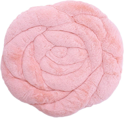 Soft Cozy Seat Cushion Plush Rose Seat Pad Seat Pillow Relieves Back Coccyx Sciatica and Tailbone Pain Relief Chair Cushions Chair Pads for Home Office Sofa (Pink)