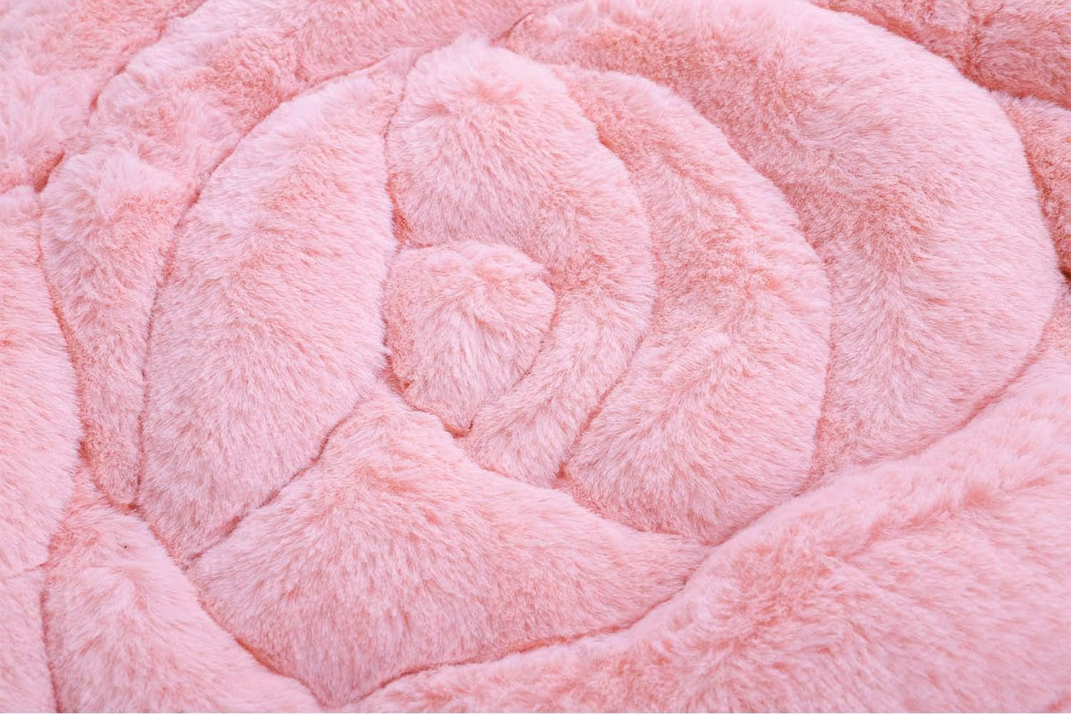 Soft Cozy Seat Cushion Plush Rose Seat Pad Seat Pillow Relieves Back Coccyx Sciatica and Tailbone Pain Relief Chair Cushions Chair Pads for Home Office Sofa (Pink)