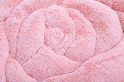 Soft Cozy Seat Cushion Plush Rose Seat Pad Seat Pillow Relieves Back Coccyx Sciatica and Tailbone Pain Relief Chair Cushions Chair Pads for Home Office Sofa (Pink)