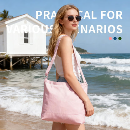 Women's blank large Size Canvas Crossbody Tote Handbags Shoulder Bag Hobo Casual Tote Diy/gifts