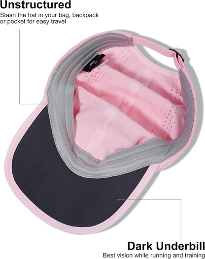 UPF 50+ Foldable Sport Cap, Breathable and Reflective, Unisex Design for Golf, Tennis, Running and Travel