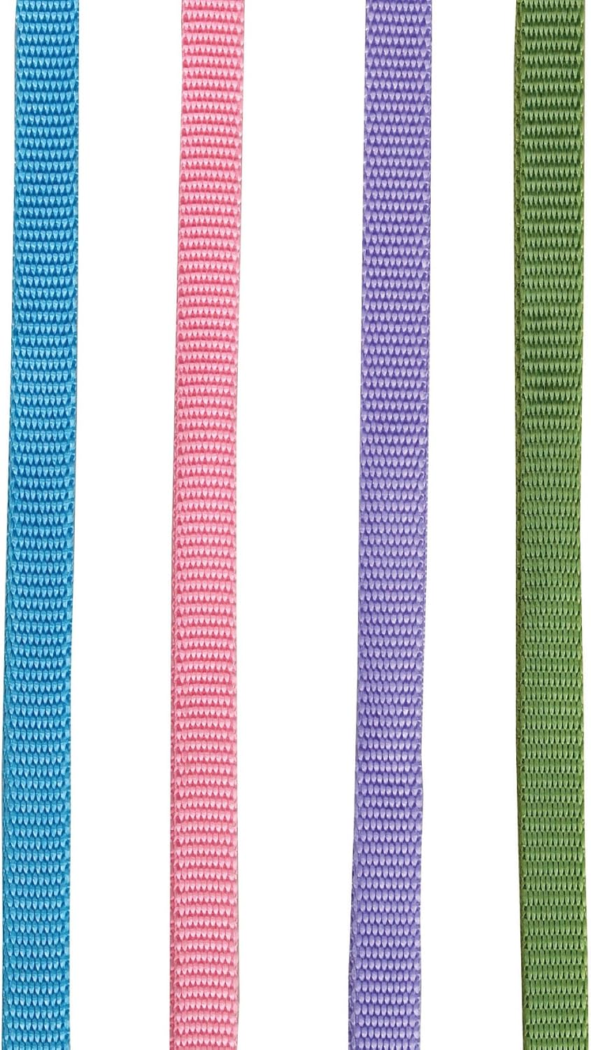 Fashion Grooming Loops - Versatile Nylon Loops to Secure Dogs on Tabletops While Grooming - 18", 4-Pack,Blue/ Green/ Pink/ Purple