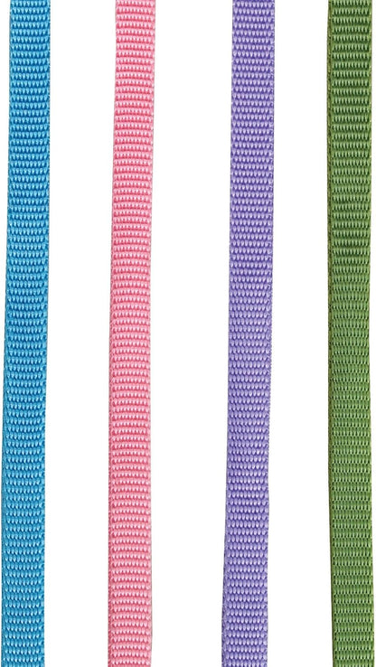 Fashion Grooming Loops - Versatile Nylon Loops to Secure Dogs on Tabletops While Grooming - 18", 4-Pack,Blue/ Green/ Pink/ Purple