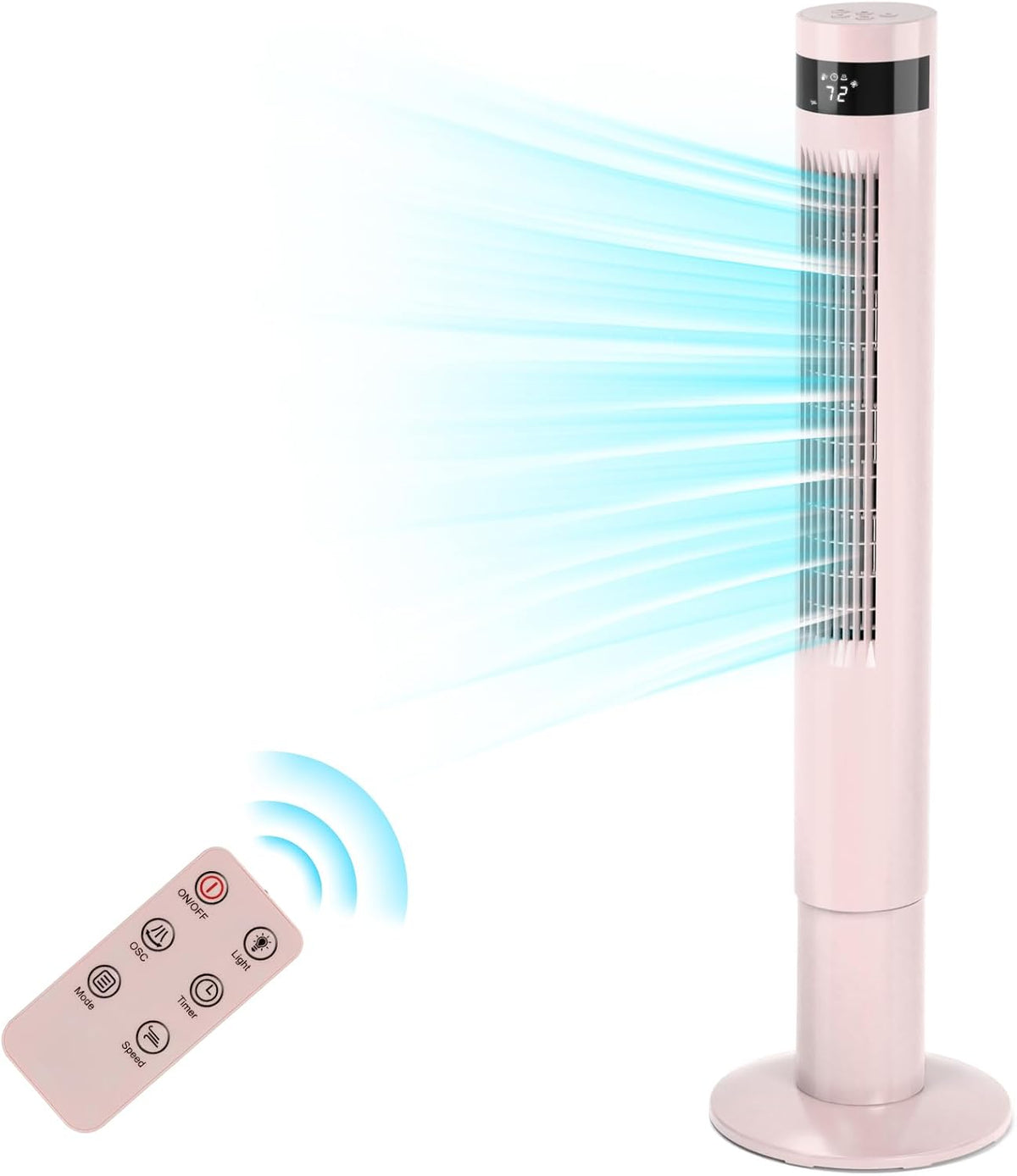Tower Fan Portable Electric Oscillating Fan (43 inch, Pink)