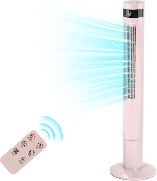 Tower Fan Portable Electric Oscillating Fan (43 inch, Pink)