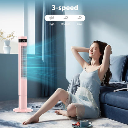 Tower Fan Portable Electric Oscillating Fan (43 inch, Pink)