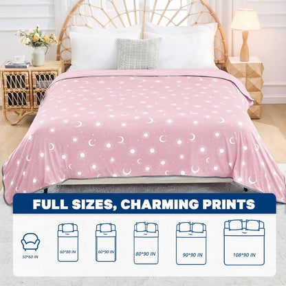 Cooling Blanket Queen Size (90"x90") - Double Sided Cooling Blankets for Hot Sleepers, Cool Soft Lightweight Summer Blanket for Sofa Bed Couch, Travel, House Warming Gifts New Home Rose Pink