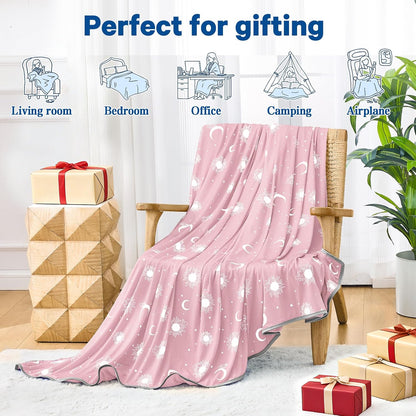 Cooling Blanket Queen Size (90"x90") - Double Sided Cooling Blankets for Hot Sleepers, Cool Soft Lightweight Summer Blanket for Sofa Bed Couch, Travel, House Warming Gifts New Home Rose Pink