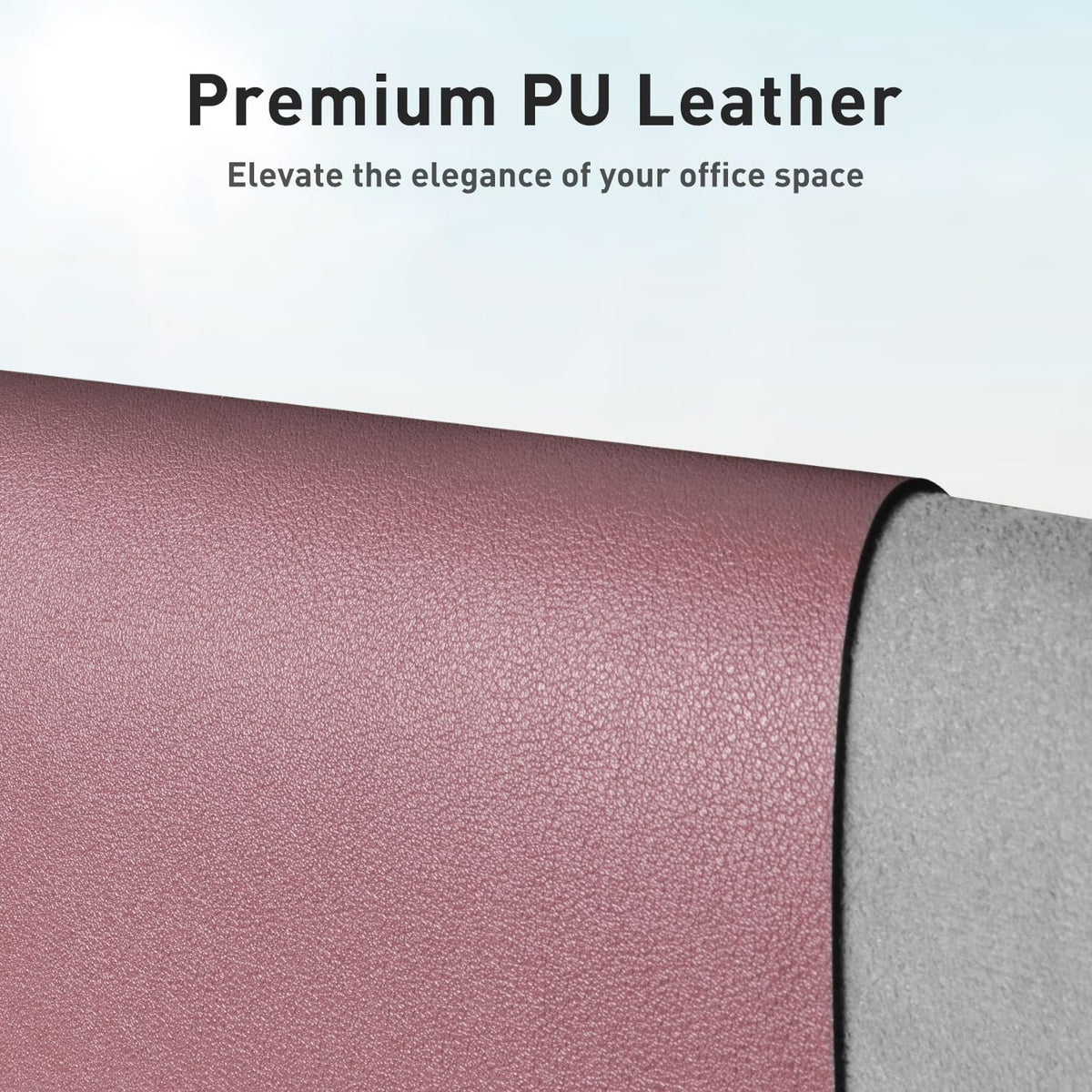 Aothia Leather Desk Pad Protector, Mouse Pad, Office Desk Mat,Non-Slip PU Leather Desk Blotter, Laptop Desk Pad, Waterproof Desk Writing Pad for Office and Home (Dark Pink, 23.6" x 13.7")