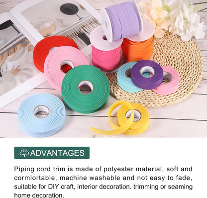 3/4 Inch Single Fold Bias Tape Polyester Continuous Bulk Bias Tape for Sewing, Seaming Quilting Hemming Binding Crafts (Pink 25 Yards)