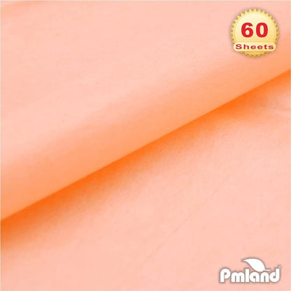 Gift Wrapping Tissue Paper - Peach Color - 20 Inches x 26 Inches 60 Sheets