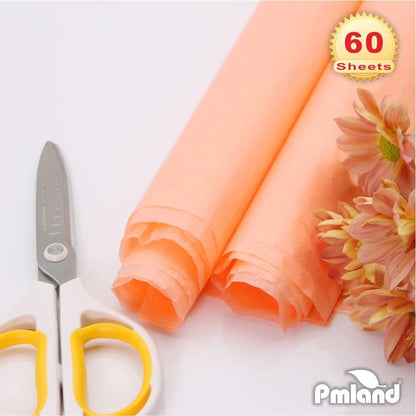 Gift Wrapping Tissue Paper - Peach Color - 20 Inches x 26 Inches 60 Sheets