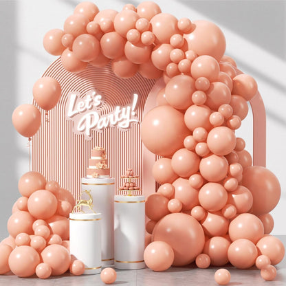 122pcs Peach Pastel Orange Latex Balloons in 18 12 10 5 inches