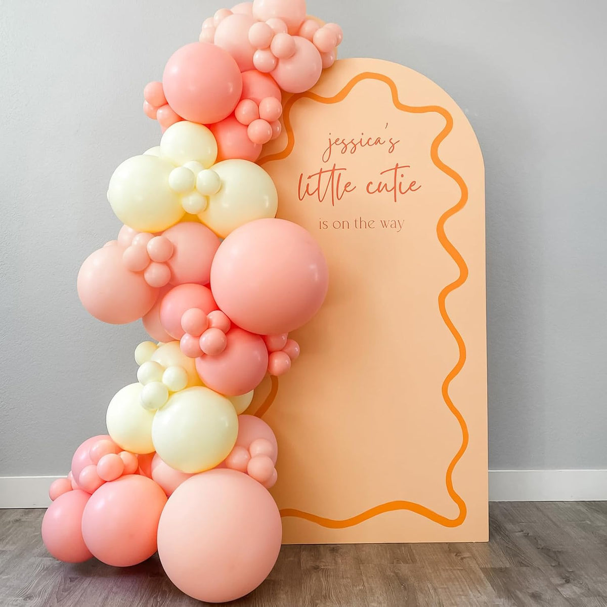 122pcs Peach Pastel Orange Latex Balloons in 18 12 10 5 inches