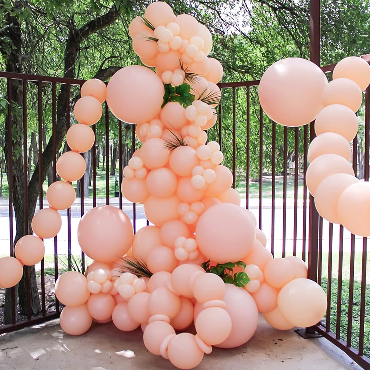 122pcs Peach Pastel Orange Latex Balloons in 18 12 10 5 inches