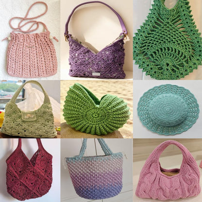 300g Hollow Round Rope Yarn Cotton Crochet Bag Basket Thread (Peach Pink)