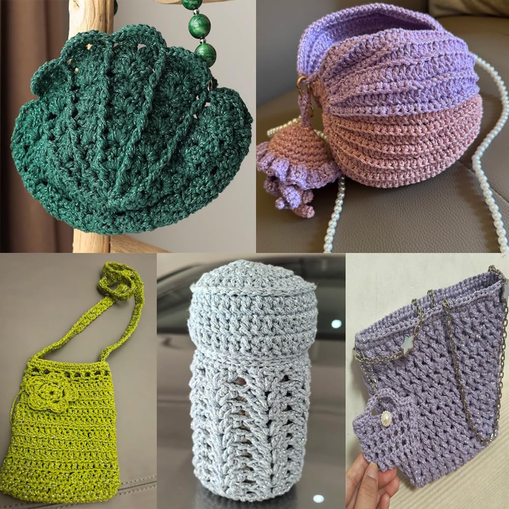 300g Hollow Round Rope Yarn Cotton Crochet Bag Basket Thread (Peach Pink)
