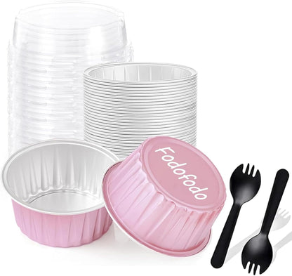 Mini Loaf Pans with Lids and Spoons, Mini Cake Pans for Baking Disposable