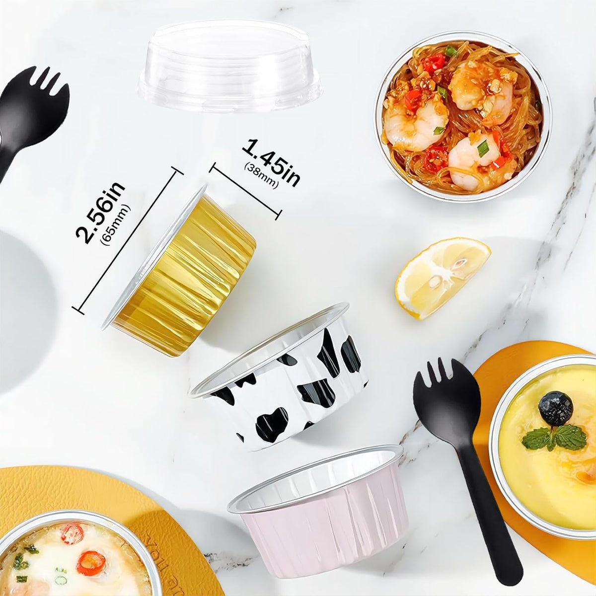 Mini Loaf Pans with Lids and Spoons, Mini Cake Pans for Baking Disposable