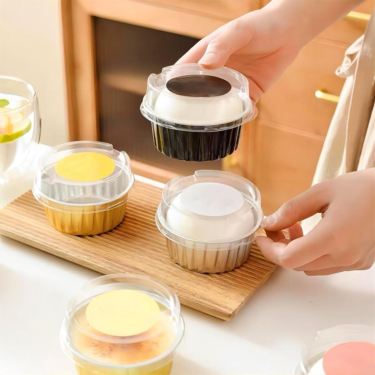 Mini Loaf Pans with Lids and Spoons, Mini Cake Pans for Baking Disposable