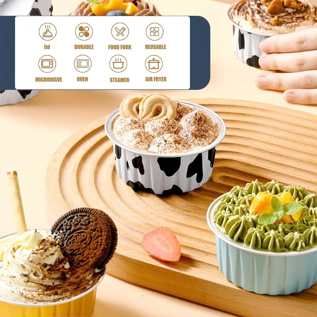 Mini Loaf Pans with Lids and Spoons, Mini Cake Pans for Baking Disposable