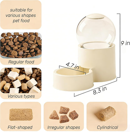 Small Automatic Pet Feeder and Water Dispenser Set with Pet Food Bowl