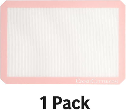 16.5"x11.5" Pink Silicone Baking Mat - Reusable Nonstick Baking Sheet - Sandy Pink (Single)