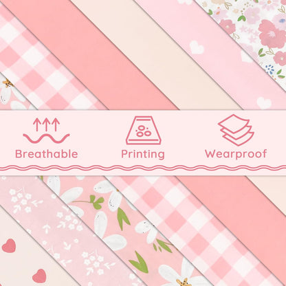 8pcs Fat Quarter Fabric Bundles (100% Cotton - 20'' x 20'')