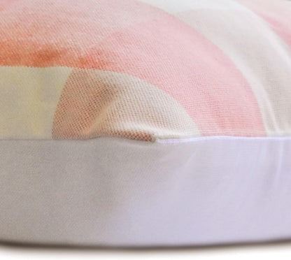 Peach Pink Ivory White Large Gingham Checks, Plaid Couch Cushion Cover, 18 x 18 Buffalo Checks Cotton Pillow Cover, Pink Pillow Cover 18x18 inch (45x45 cm) Easter - Peach Pink Plaid