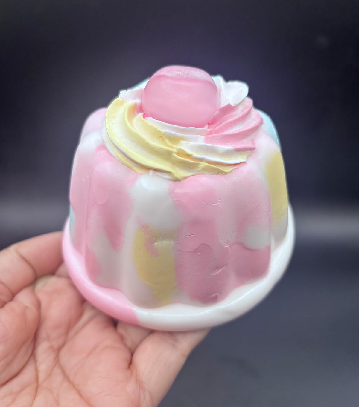 Frozen Butter Textured Strawberry Jelly Taba Squishy Toy