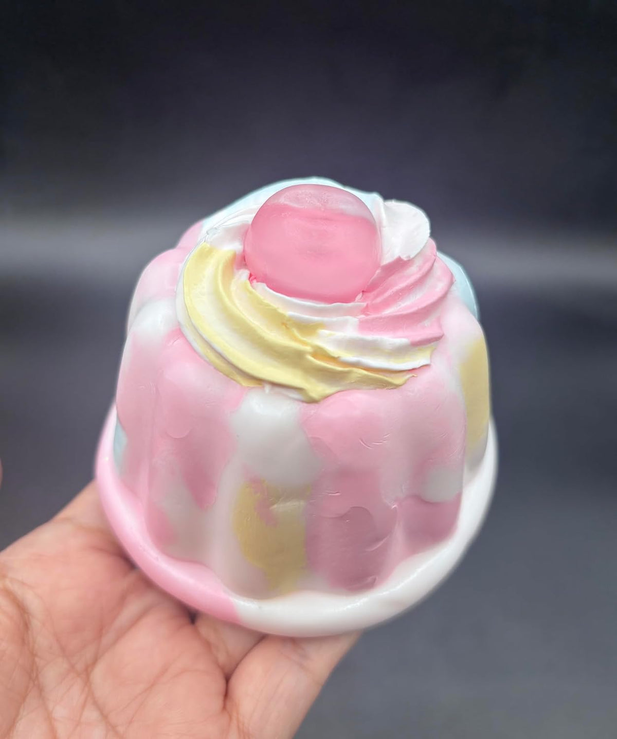 Frozen Butter Textured Strawberry Jelly Taba Squishy Toy