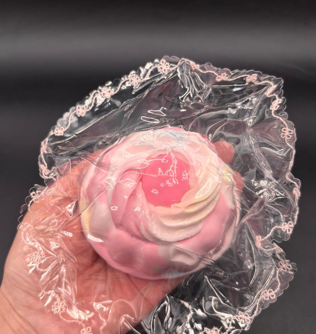 Frozen Butter Textured Strawberry Jelly Taba Squishy Toy