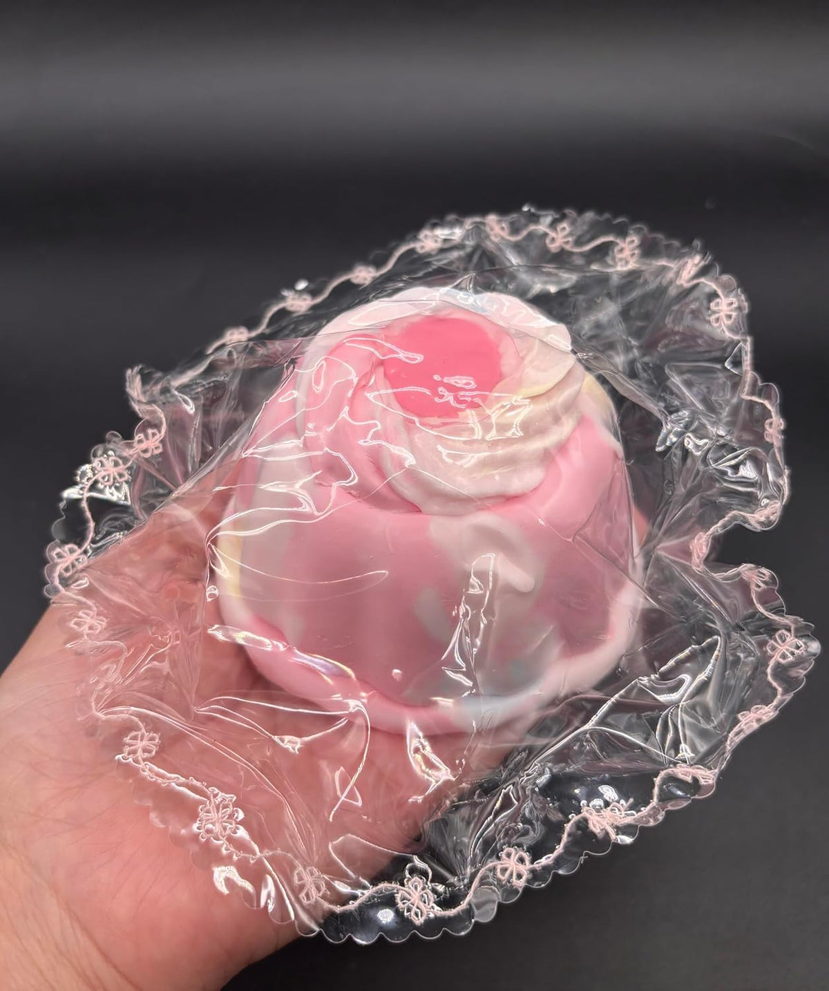 Frozen Butter Textured Strawberry Jelly Taba Squishy Toy