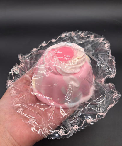 Frozen Butter Textured Strawberry Jelly Taba Squishy Toy