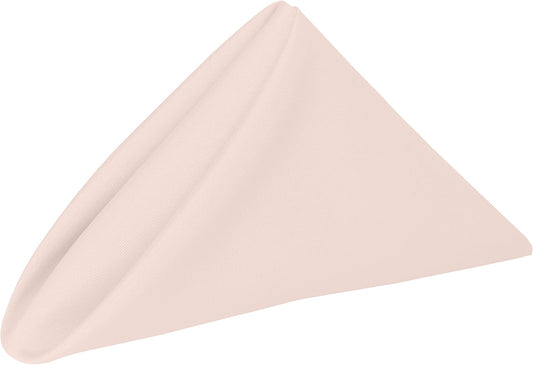 Ultimate Textile Cloth Napkins Bulk Set 17x17in Polyester Washable Square Dinner Napkins for Wedding Party Events Machine Washable Stain Resistant - Ice Peach, 17" X 17" (Set of 60)