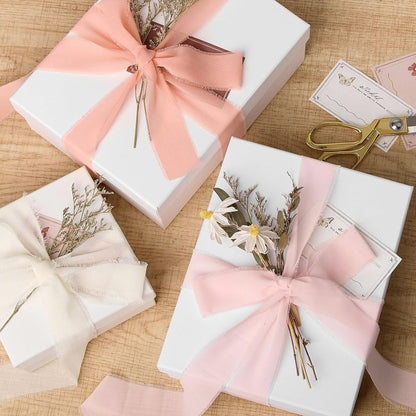 Chiffon Ribbon Blush Pink/Peach/Cream, 1.5" x 21 Yd