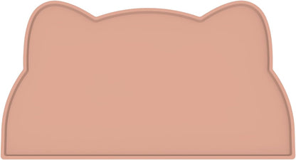 Cat Food Mat, Silicone Non Slip Dog Bowl Mat Waterproof Cat Feeding Mat Stop Food Spills and Water Messes Out to Floor Pet Food Mat (Tea Rose, 17" x 10")