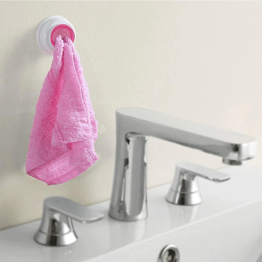 Self Adhesive Round Wall Mounted Push Type Towel Hook for Home