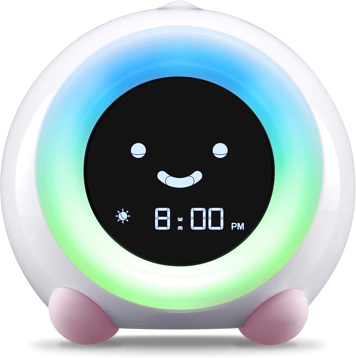 Mella: Kids Alarm Clock, Ready to Rise Children's Sleep Trainer, Night Light, Sound Machine and OK to Wake for Toddlers and Kids - Blush Pink (Updated 2025)