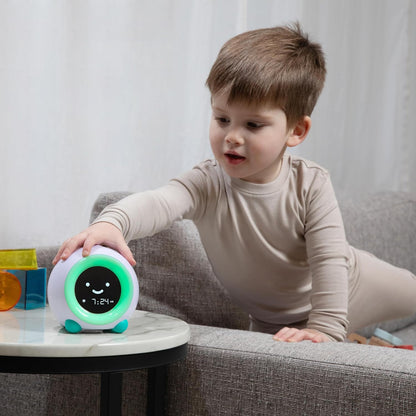 Mella: Kids Alarm Clock, Ready to Rise Children's Sleep Trainer, Night Light, Sound Machine and OK to Wake for Toddlers and Kids - Blush Pink (Updated 2025)