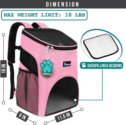Cat Backpack Carrier for Small Dogs and Large Cats, Airline Approved