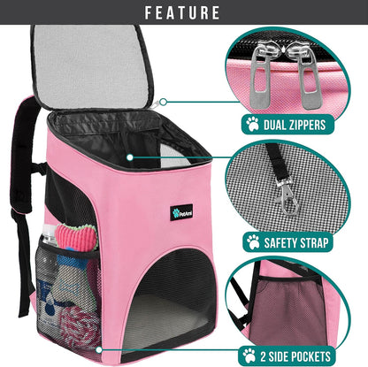 Cat Backpack Carrier for Small Dogs and Large Cats, Airline Approved